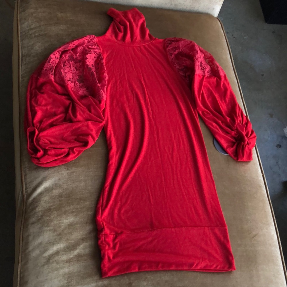 Turtleneck stunning long top for tall and mini micro for petites. Stunning Party